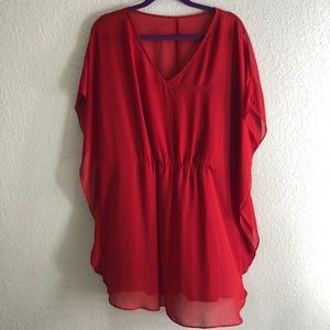 Express red dress